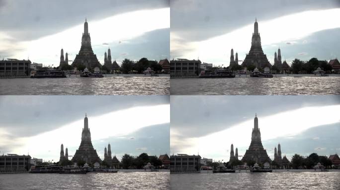 曼谷的黎明寺（Wat Arun）延时摄影。