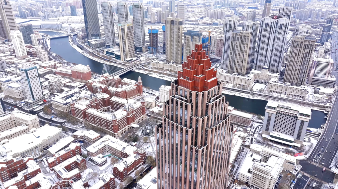 天津城市雪景唯美合集