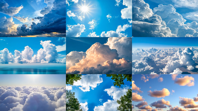 天空 云延时 蓝天白云 动态云