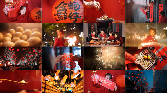 蛇年春节拜年过年实拍素材5