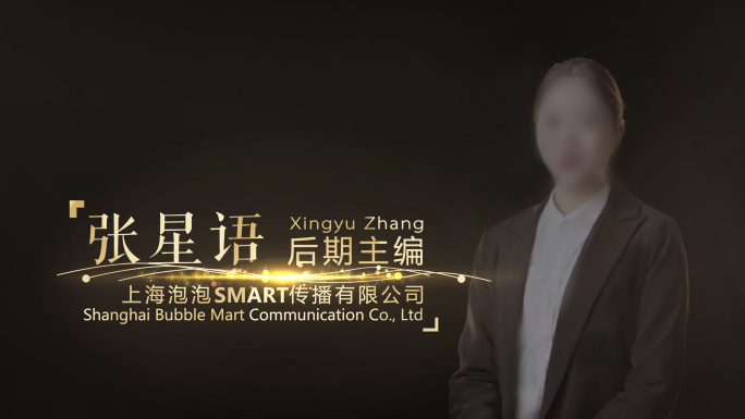 金属质感高端人名条字幕特效