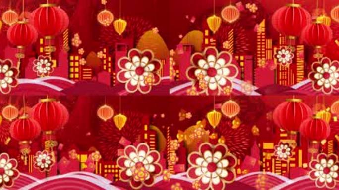新年剪纸风格 喜庆过大年 欢乐中国年春节