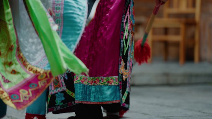 安顺天龙屯堡地戏非遗表演傩戏