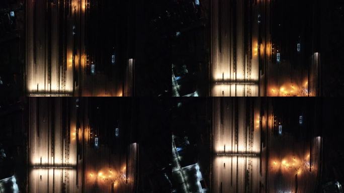 哈尔滨南站夜景航拍