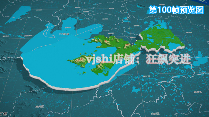 吴中区地图三维立体地形山脉河流暗色写实