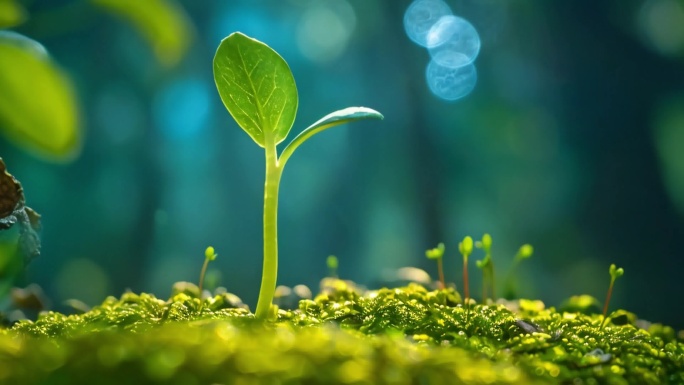 春天春分植物生长延时生机勃勃生命希望