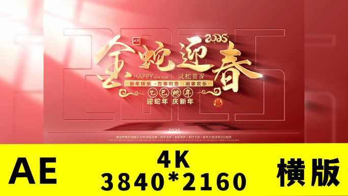 2025蛇年春节新春片头标题