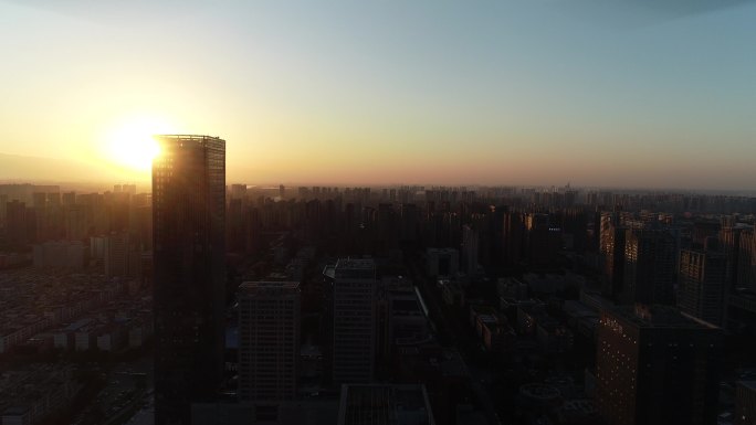 日落的西安高新