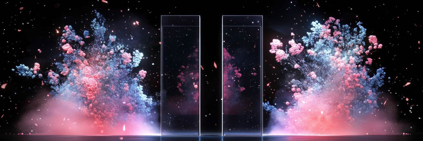 6K宽屏 梦幻婚礼粒子花海节目背景1