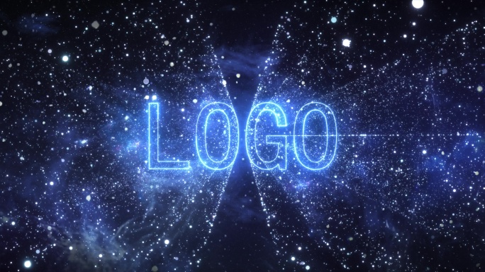 8K星空logo汇聚片头