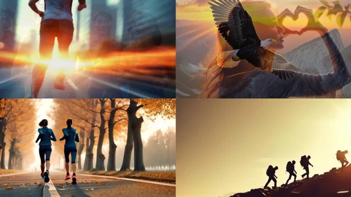 励志梦想跑步攀登登山真心英雄歌曲MV视频