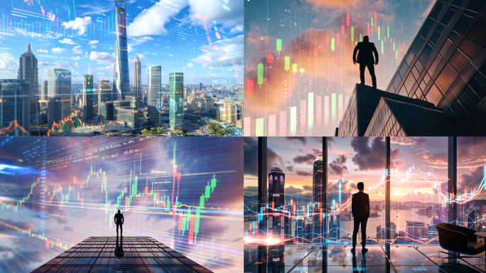 【原创】金融科技k线图视频素材