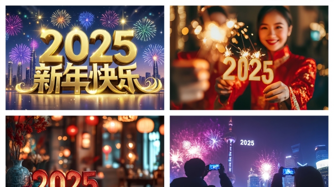 2025新年 烟花 新年宣传片 春节片头