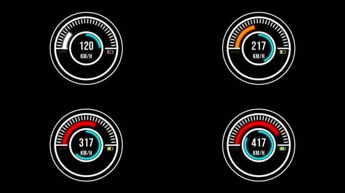 电动汽车仪表盘显示动画
