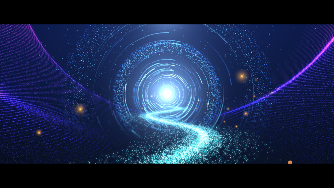 6K蓝色星空舞台背景