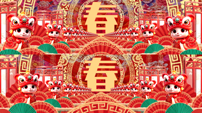 宽屏震撼大气春晚开场舞大舞台背景音乐素材