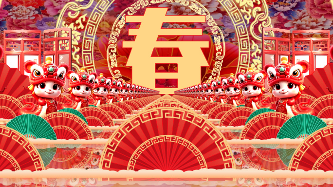 宽屏震撼大气春晚开场舞大舞台背景音乐素材
