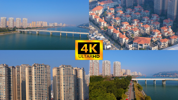 射洪城市航拍 4K