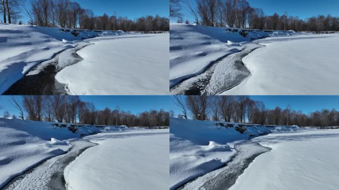 库都尔河初春雪景