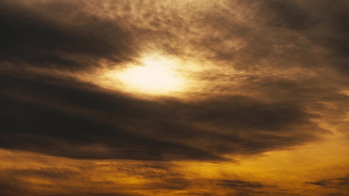 末日天空、沙尘暴、电影感昏暗孤独乌云蔽日