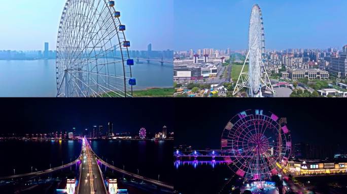 17南昌地标南昌之星复兴大桥夜景