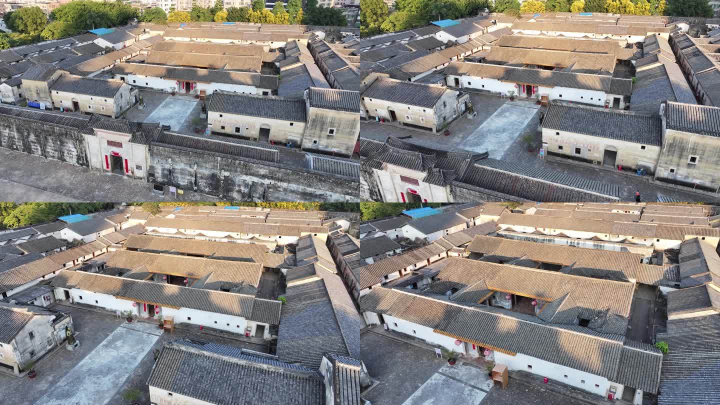 航拍深圳坪山大万世居古建筑群