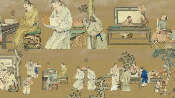 古代文人聚会喝茶写诗 AE工程