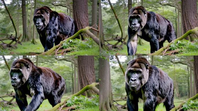 卢旺达火山国家公园的银背大猩猩