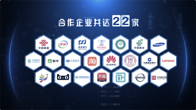 【原创】科技logo墙展示企业合作