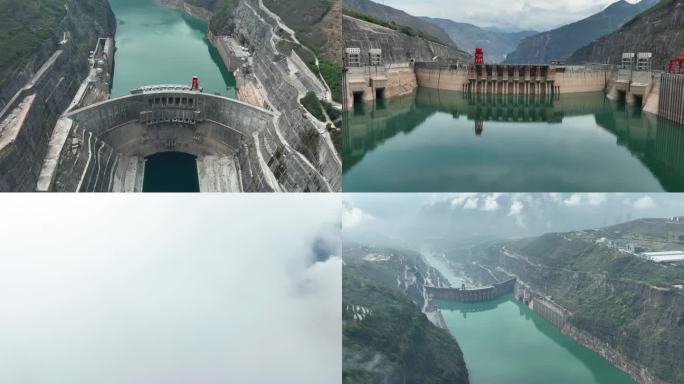 金沙江溪洛渡水电站航拍