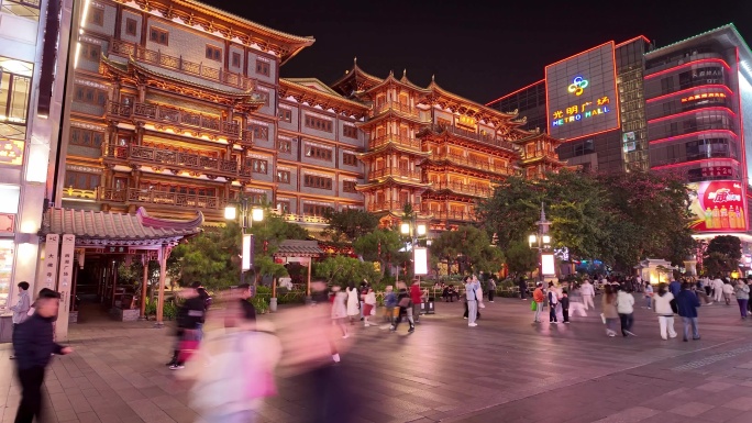 广州大佛寺人流延时