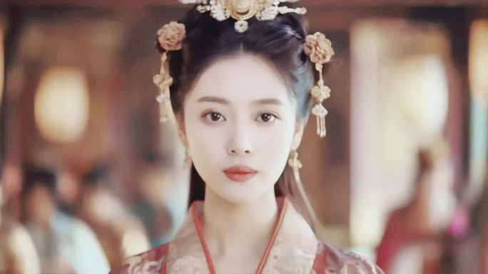 中国风古装美女宫女国风大典优雅汉服女性