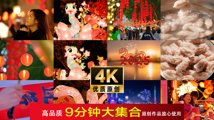 2025蛇年拜年 元宵年味 庙会灯笼过年