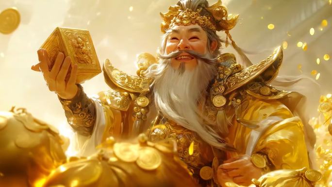 新年贺岁迎财神财神过年财神送财招财进宝