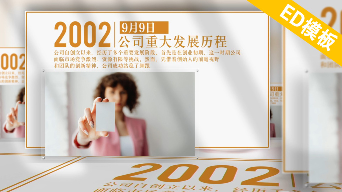 EDIUS党政企业发展历程模板