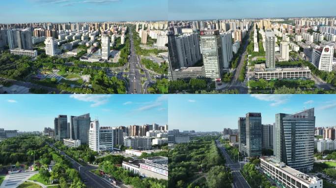 安阳市航拍 安阳中心城区金融中心