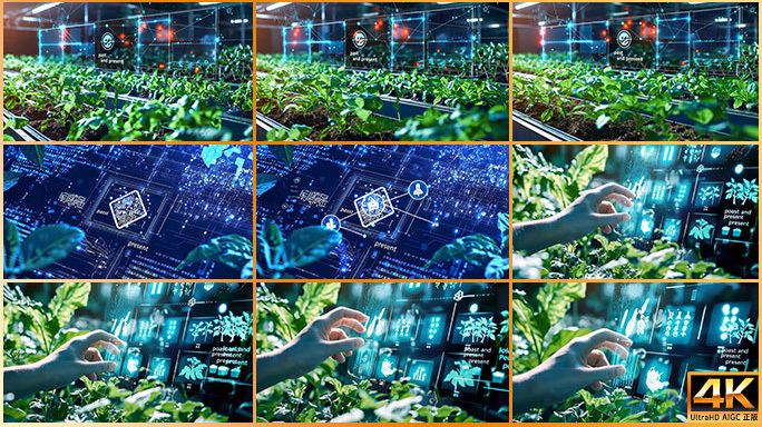 科技农园虚拟界面 未来种植智能农业农业科