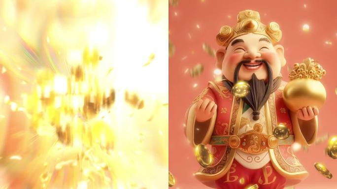 财神新年春节吉祥喜庆祝福财富好运新气象