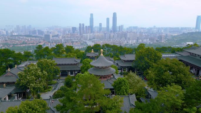 南宁青秀山观音寺航拍