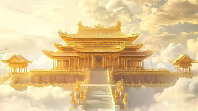 4K仙宫天宫天庭凌霄宝殿宫殿神仙
