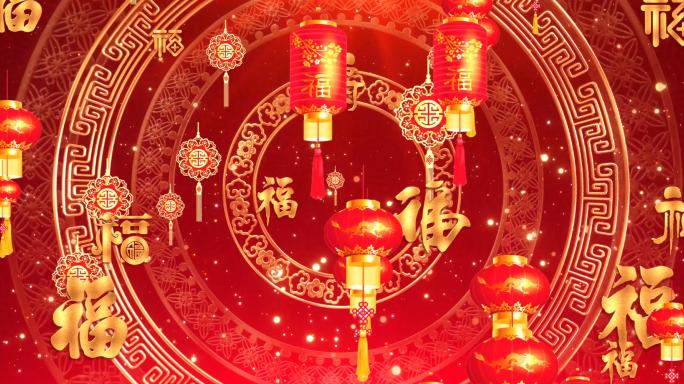 三款8k新年喜庆春节晚会节日庆典大屏背景