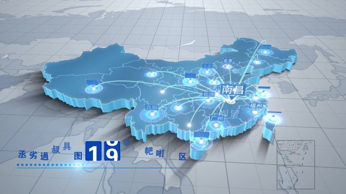 4k南昌辐射全国地图 全球地图