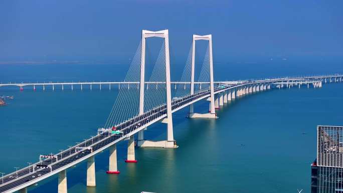 深中通道航拍延时4K