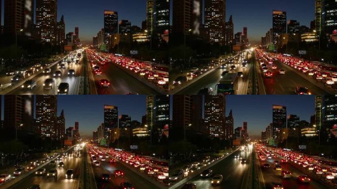 中国北京建国路夜景