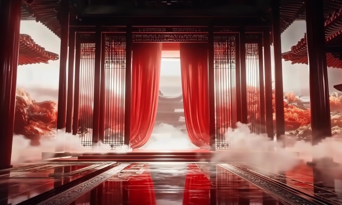国潮民族风 戏曲背景 舞台LED背景