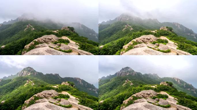 天望峰云海流景(赤旗三山第二高峰，以日出观测点而闻名)