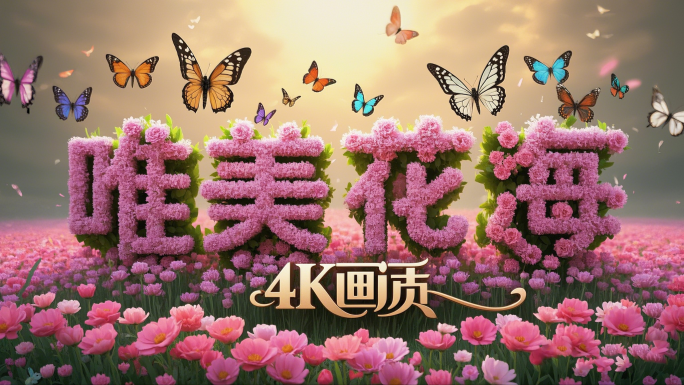 唯美花海  百花盛开 唯美