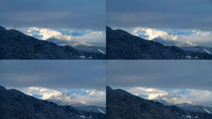 冬季早晨，德国巴伐利亚州上巴伐利亚的Gerold, Garmisch-Partenkirchen，欧