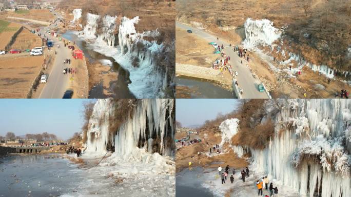 冰川 瀑布 溪流 冰挂 水源 冰雪融化