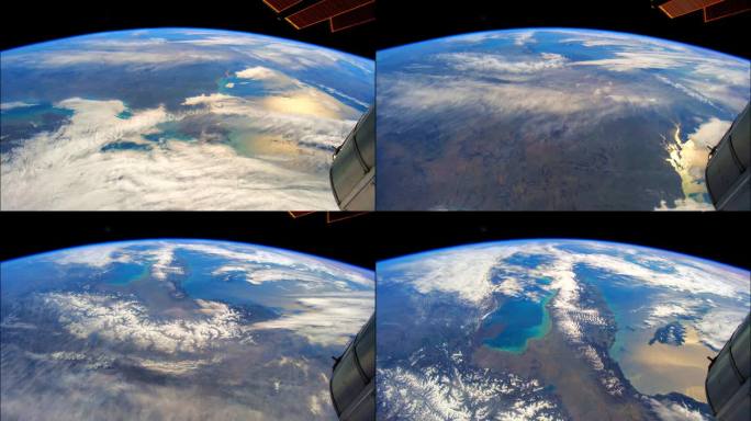 从太空看地球，从国际空间站(ISS)看地球